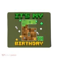 Birthday Boy It'S My 6th Birthday Gamer Pixel Number Mousepad thumb 0