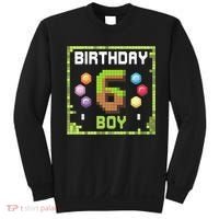 Birthday Boy It'S My 6th Birthday Gamer Pixel Number Sweatshirt thumb 0