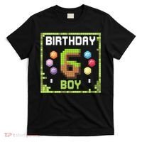 Birthday Boy It'S My 6th Birthday Gamer Pixel Number T-Shirt thumb 0