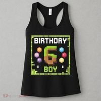 Birthday Boy It'S My 6th Birthday Gamer Pixel Number Women's Tank Top thumb 3