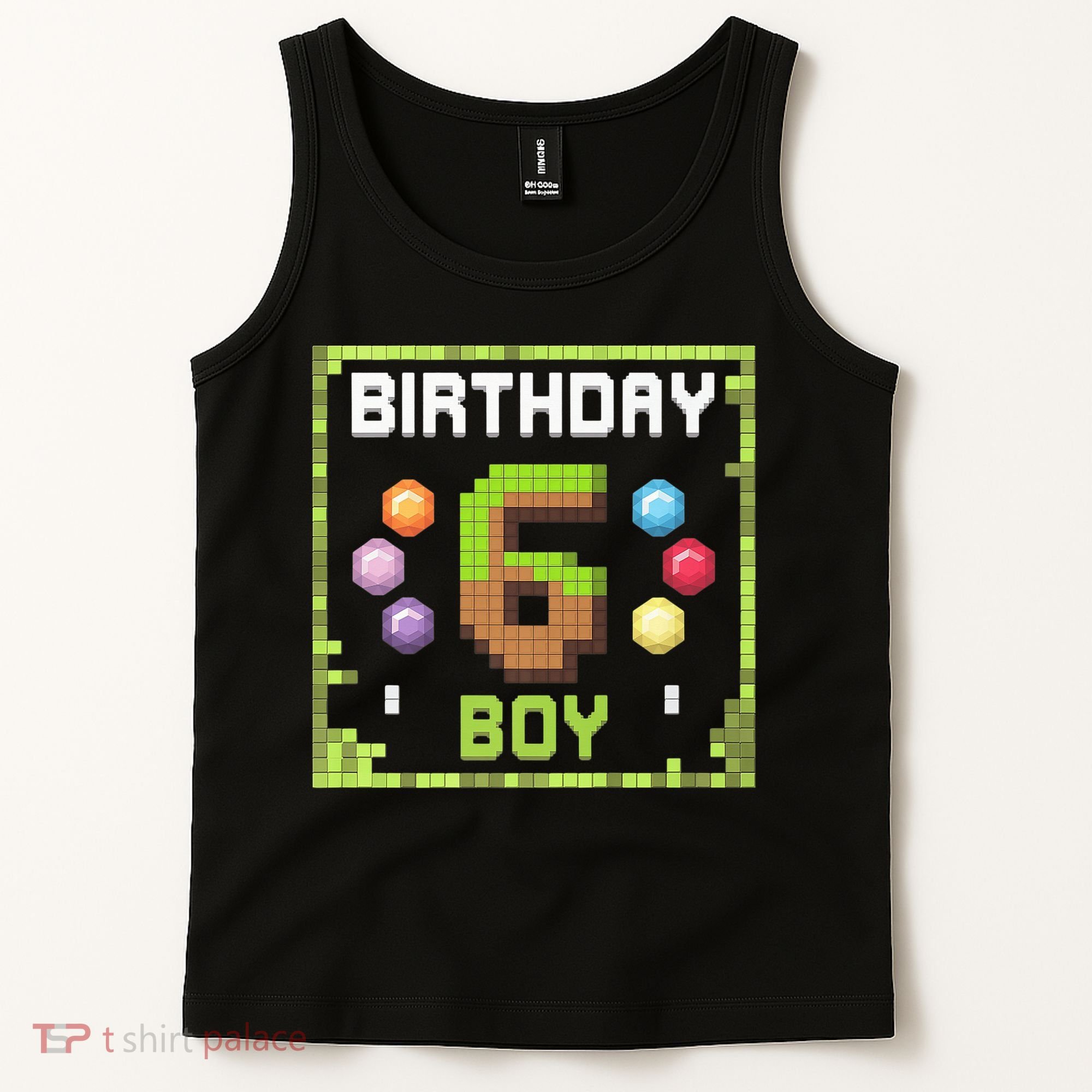 Birthday Boy It'S My 6th Birthday Gamer Pixel Number Tank Top