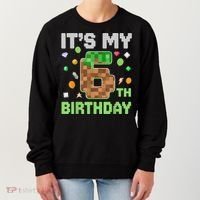 Birthday Boy It'S My 6th Birthday Gamer Pixel Number Women's Sweatshirt thumb 0