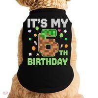 Birthday Boy It'S My 6th Birthday Gamer Pixel Number Doggie Tank thumb 0