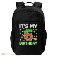 Birthday Boy It'S My 6th Birthday Gamer Pixel Number Backpack thumb 0
