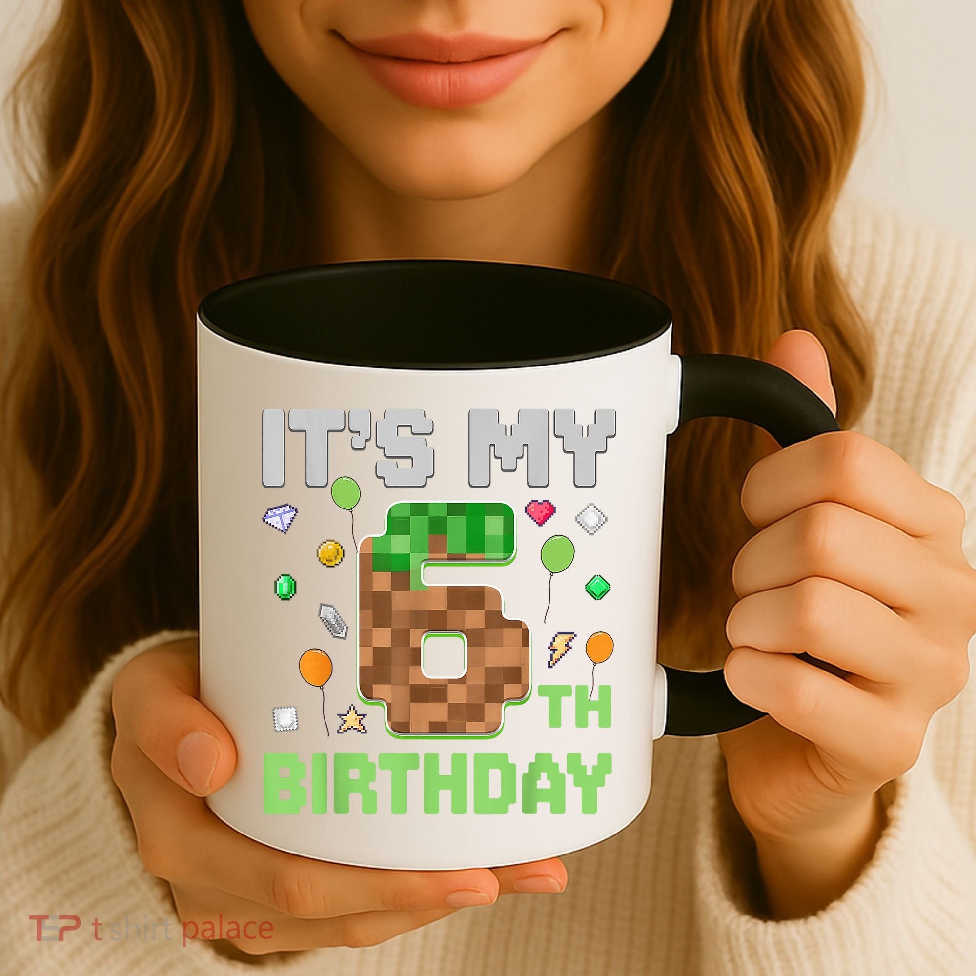 Birthday Boy It'S My 6th Birthday Gamer Pixel Number Coffee Mug
