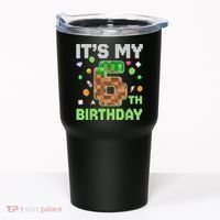 Birthday Boy It'S My 6th Birthday Gamer Pixel Number Tumbler thumb 0