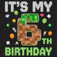 Birthday Boy It'S My 6th Birthday Gamer Pixel Number Tumbler thumb 3