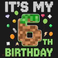 Birthday Boy It'S My 6th Birthday Gamer Pixel Number Women's Tank Top thumb 5