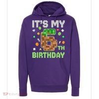 Birthday Boy It'S My 6th Birthday Gamer Pixel Number Hoodie thumb 0