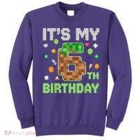 Birthday Boy It'S My 6th Birthday Gamer Pixel Number Sweatshirt thumb 0