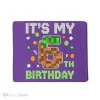 Birthday Boy It'S My 6th Birthday Gamer Pixel Number Mousepad thumb 0