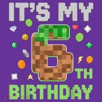 Birthday Boy It'S My 6th Birthday Gamer Pixel Number Mousepad thumb 1