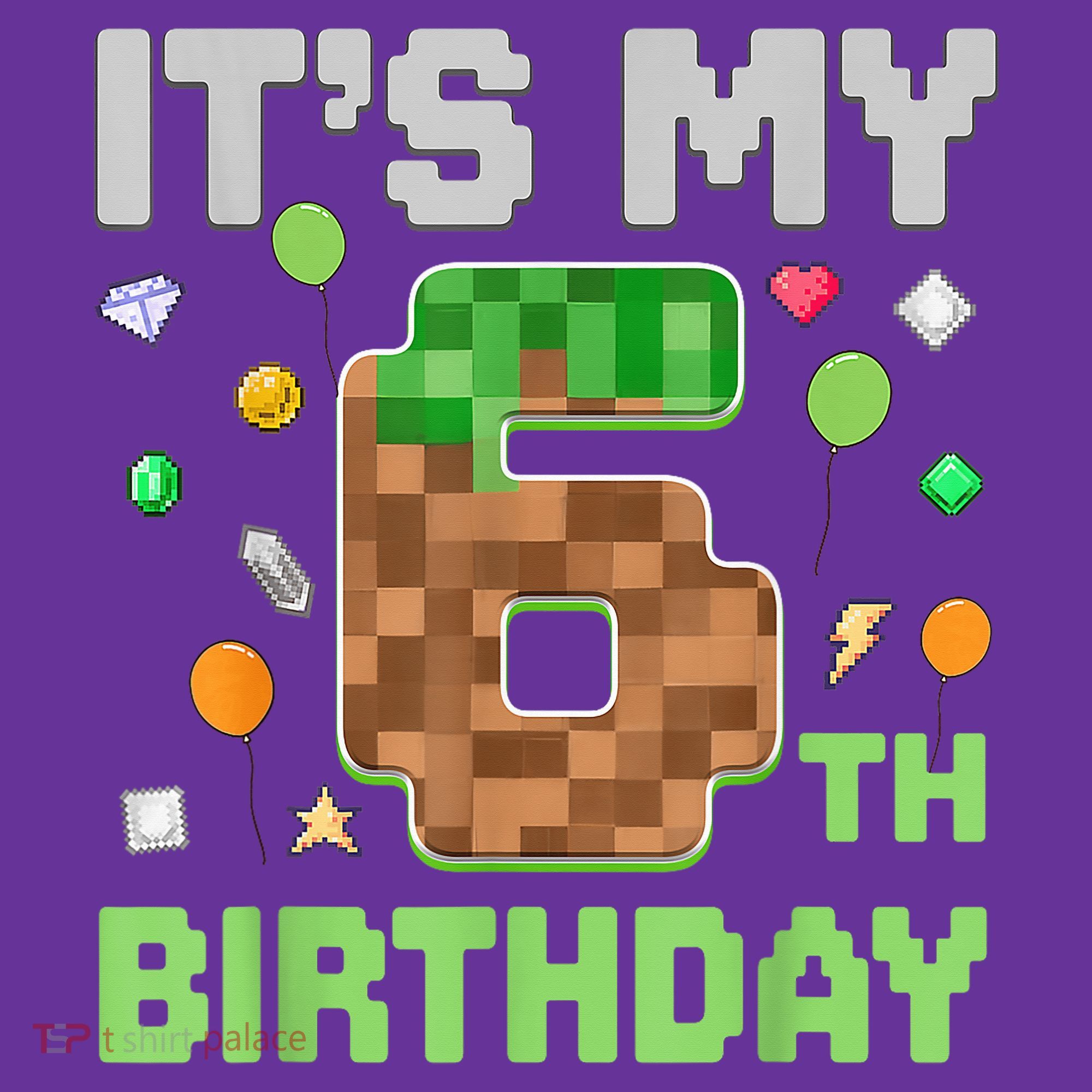 Birthday Boy It'S My 6th Birthday Gamer Pixel Number Hat