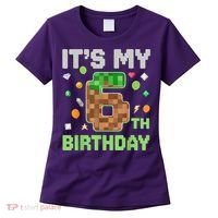 Birthday Boy It'S My 6th Birthday Gamer Pixel Number Women's T-Shirt thumb 0