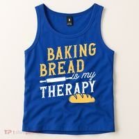 Baking Bread Is My Therapy Bake Bread Baker Cool Gift Tank Top thumb 2