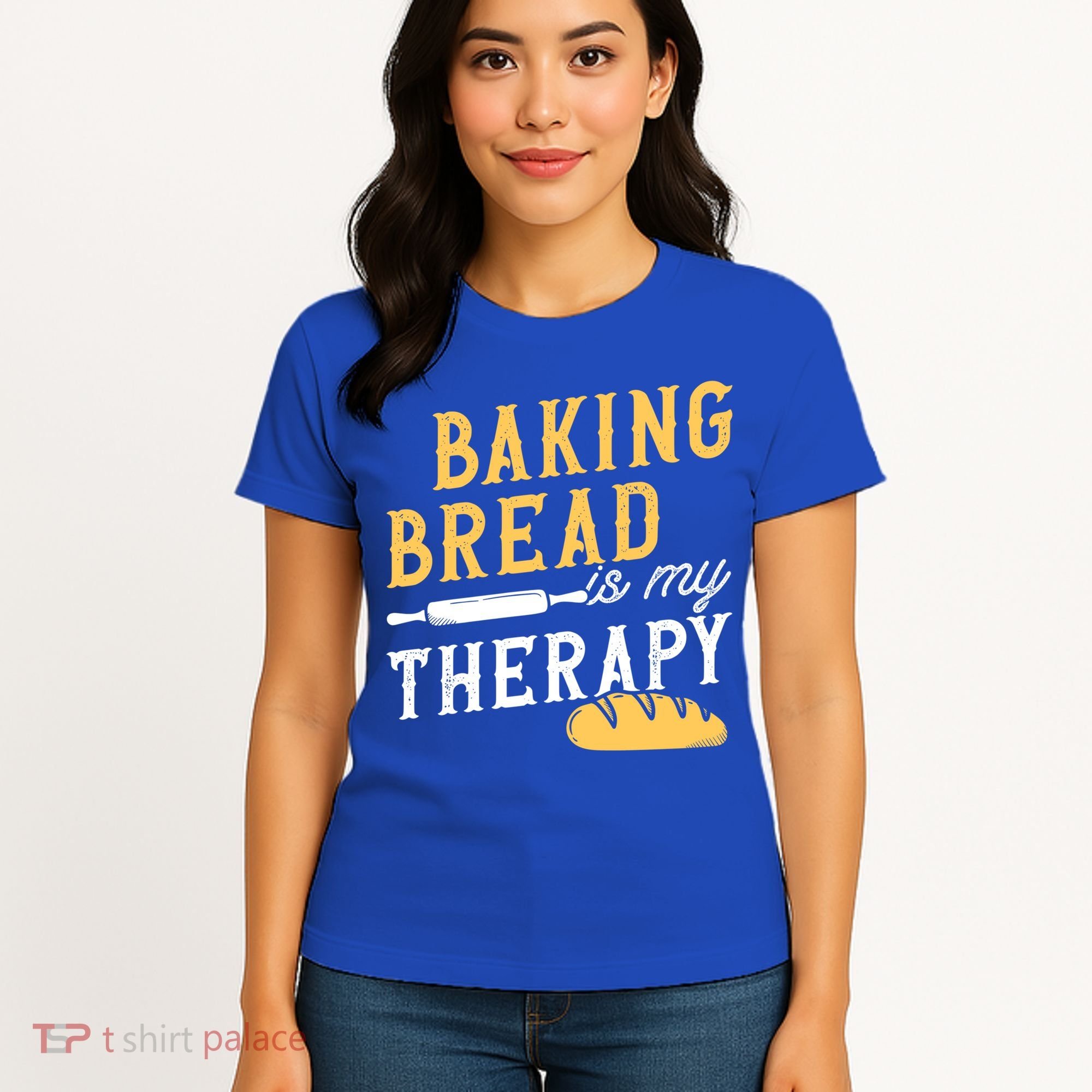Baking Bread Is My Therapy Bake Bread Baker Cool Gift Women's T-Shirt