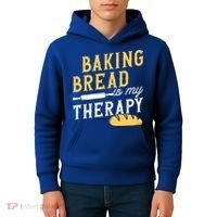 Baking Bread Is My Therapy Bake Bread Baker Cool Gift Kids Hoodie thumb 4