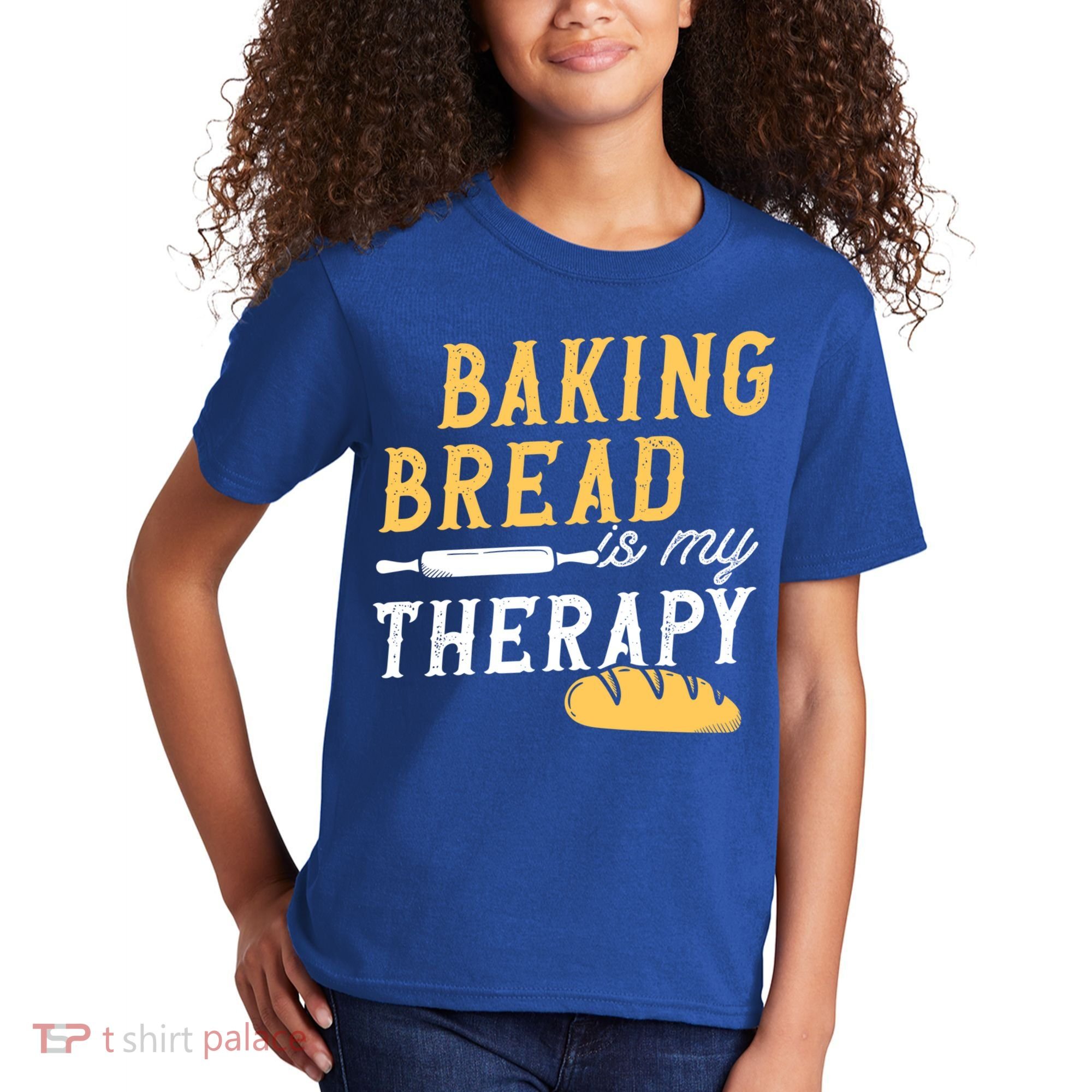 Baking Bread Is My Therapy Bake Bread Baker Cool Gift Kids T-Shirt