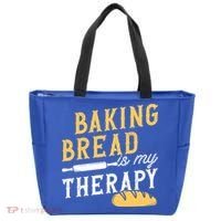 Baking Bread Is My Therapy Bake Bread Baker Cool Gift Tote Bag thumb 0
