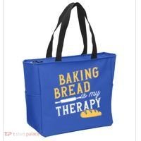 Baking Bread Is My Therapy Bake Bread Baker Cool Gift Tote Bag thumb 2
