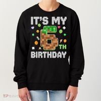 Birthday Boy It'S My 6th Birthday Gamer Pixel Number Women's Sweatshirt thumb 0