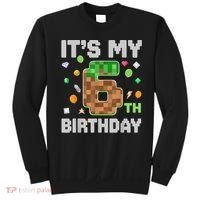 Birthday Boy It'S My 6th Birthday Gamer Pixel Number Sweatshirt thumb 0