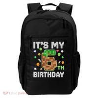 Birthday Boy It'S My 6th Birthday Gamer Pixel Number Backpack thumb 0