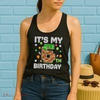 Birthday Boy It'S My 6th Birthday Gamer Pixel Number Women's Tank Top thumb 2