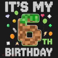 Birthday Boy It'S My 6th Birthday Gamer Pixel Number Women's Tank Top thumb 5