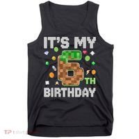 Birthday Boy It'S My 6th Birthday Gamer Pixel Number Tank Top thumb 0