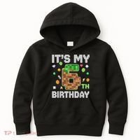 Birthday Boy It'S My 6th Birthday Gamer Pixel Number Kids Hoodie thumb 0