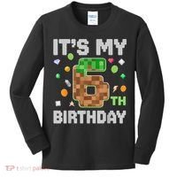 Birthday Boy It'S My 6th Birthday Gamer Pixel Number Kids Long Sleeve Shirt thumb 0