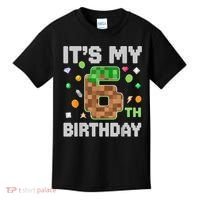 Birthday Boy It'S My 6th Birthday Gamer Pixel Number Kids T-Shirt thumb 0