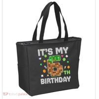 Birthday Boy It'S My 6th Birthday Gamer Pixel Number Tote Bag thumb 2