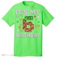 Birthday Boy It'S My 6th Birthday Gamer Pixel Number T-Shirt thumb 0