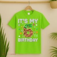 Birthday Boy It'S My 6th Birthday Gamer Pixel Number T-Shirt thumb 2