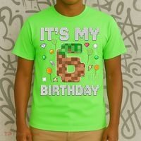 Birthday Boy It'S My 6th Birthday Gamer Pixel Number T-Shirt thumb 3