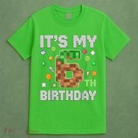 Birthday Boy It'S My 6th Birthday Gamer Pixel Number T-Shirt thumb 4