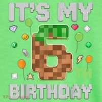 Birthday Boy It'S My 6th Birthday Gamer Pixel Number Beanie thumb 2