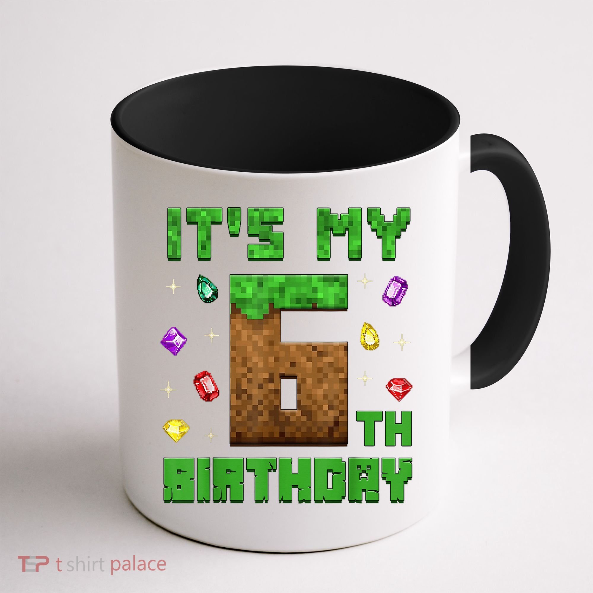 Birthday Boy It'S My 6th Birthday Gamer Pixel Number Coffee Mug