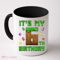 Birthday Boy It'S My 6th Birthday Gamer Pixel Number Coffee Mug thumb 0