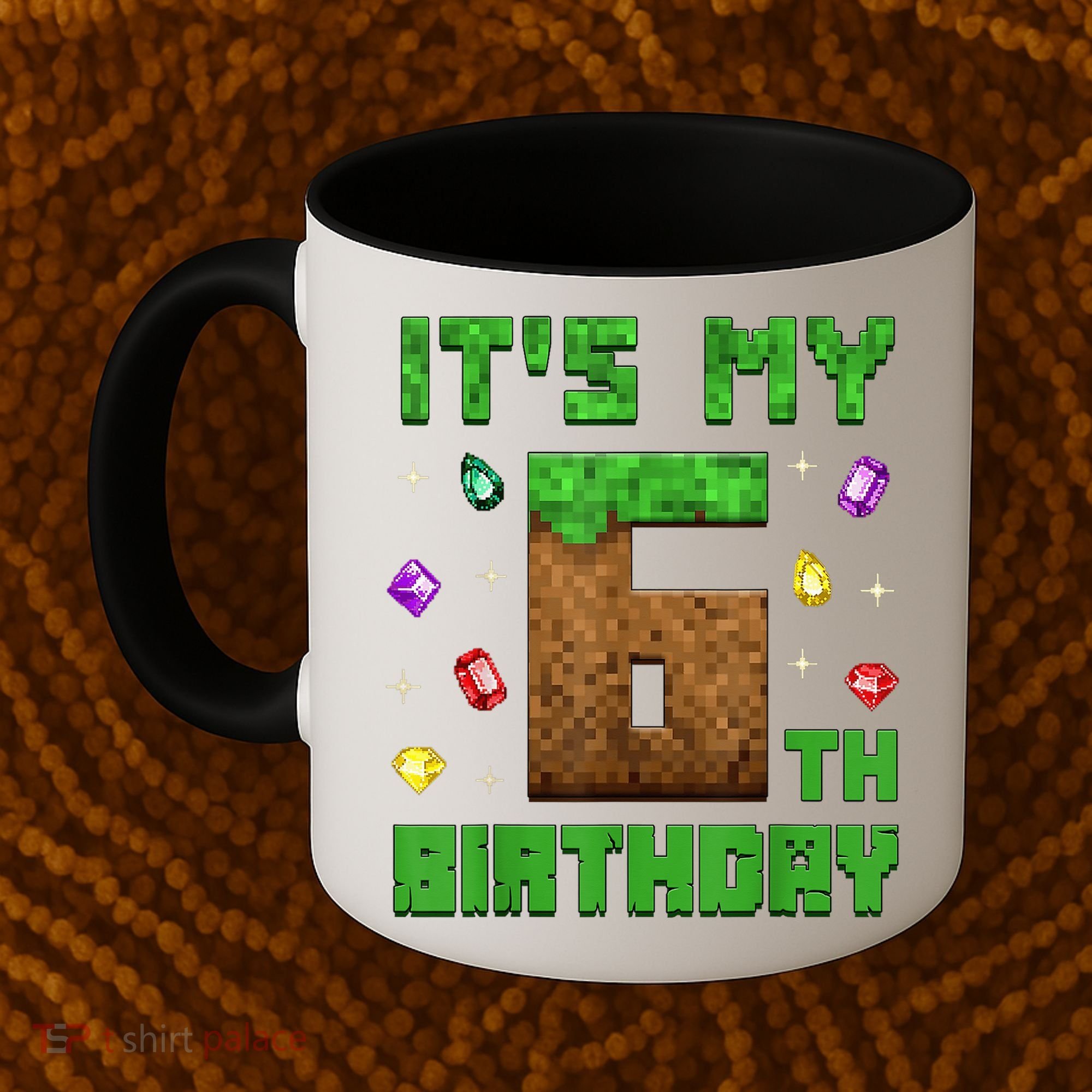 Birthday Boy It'S My 6th Birthday Gamer Pixel Number Coffee Mug