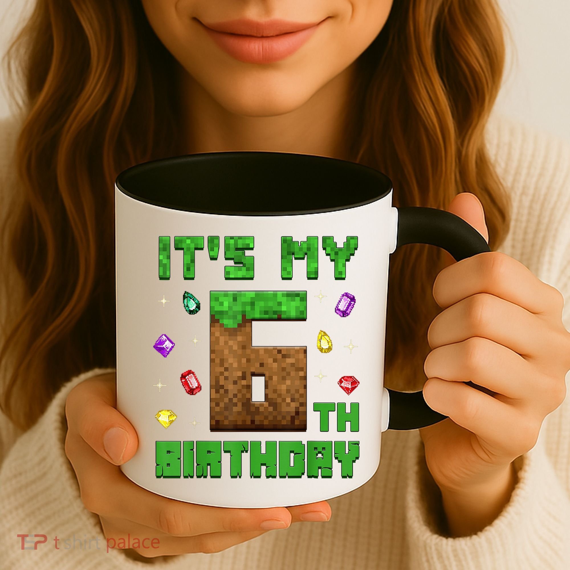 Birthday Boy It'S My 6th Birthday Gamer Pixel Number Coffee Mug