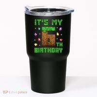 Birthday Boy It'S My 6th Birthday Gamer Pixel Number Tumbler thumb 0