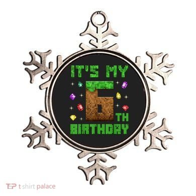 Birthday Boy It'S My 6th Birthday Gamer Pixel Number Ornament