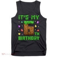 Birthday Boy It'S My 6th Birthday Gamer Pixel Number Tank Top thumb 0