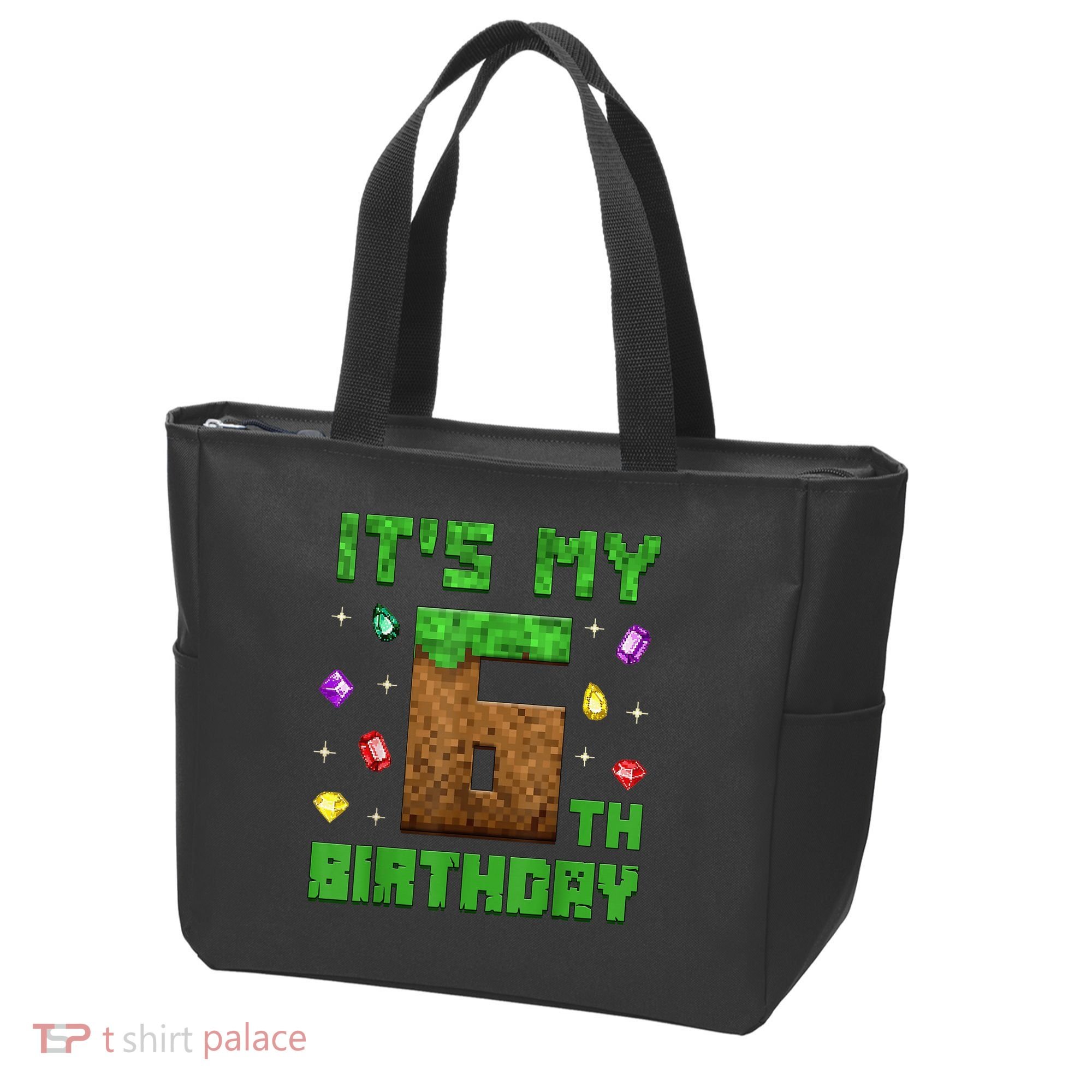 Birthday Boy It'S My 6th Birthday Gamer Pixel Number Tote Bag