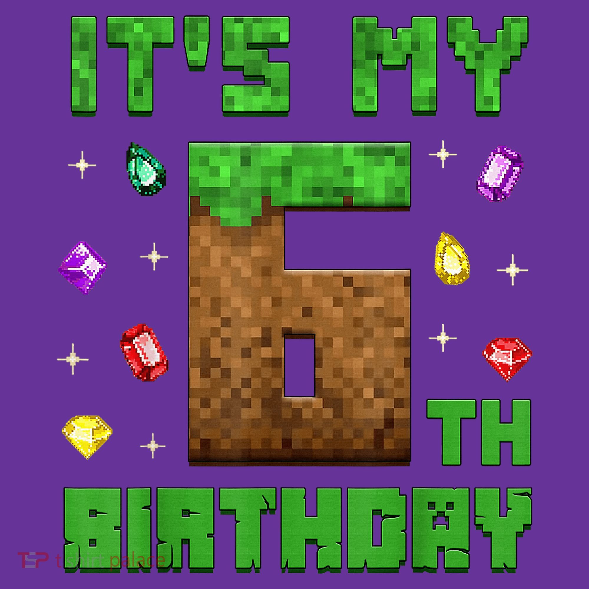 Birthday Boy It'S My 6th Birthday Gamer Pixel Number Hoodie