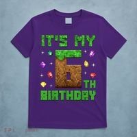 Birthday Boy It'S My 6th Birthday Gamer Pixel Number T-Shirt thumb 5