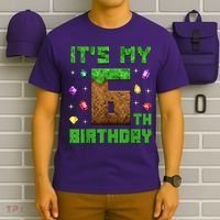 Birthday Boy It'S My 6th Birthday Gamer Pixel Number T-Shirt thumb 6